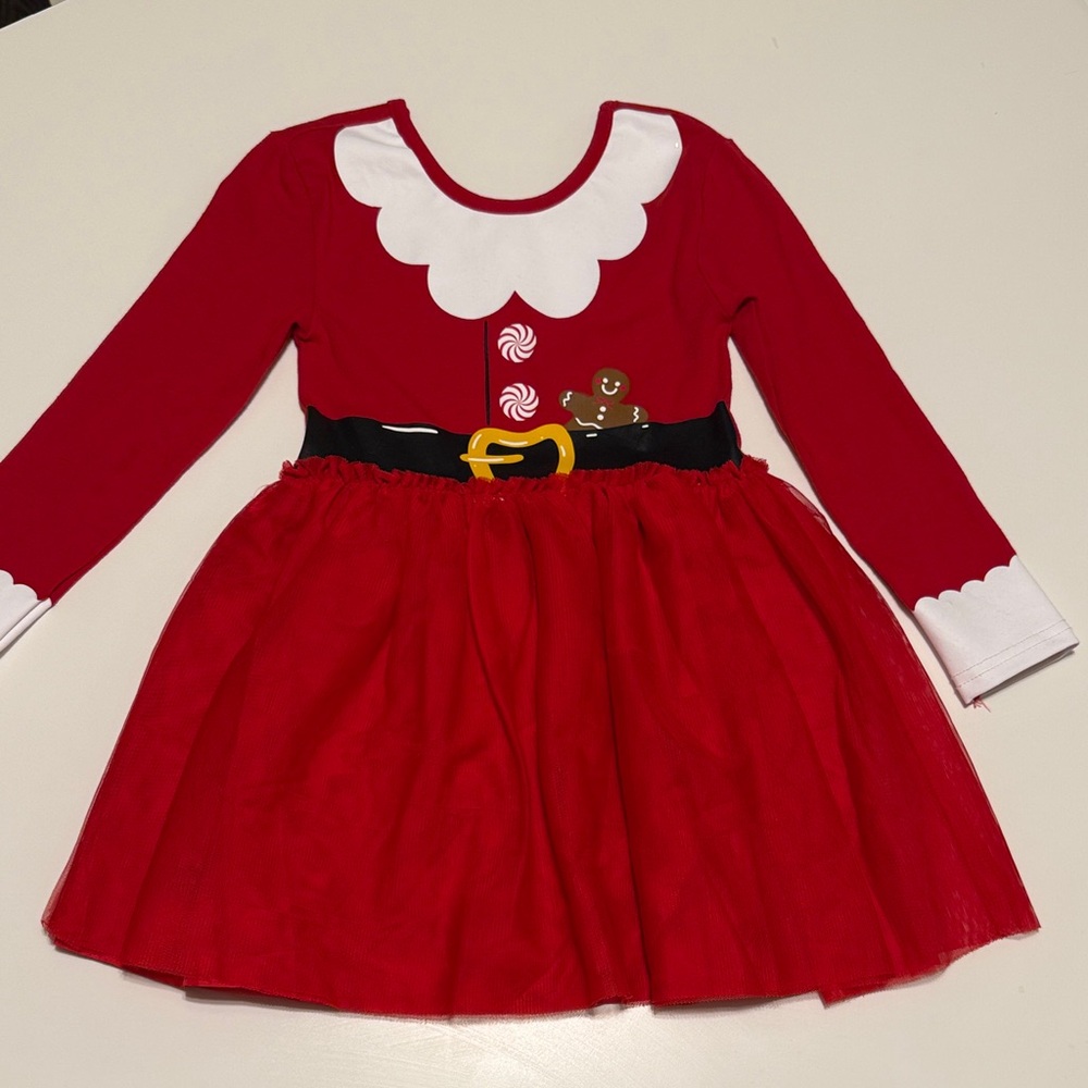 Fit and Flare Long-Sleeve Tutu Dress for Toddler Girls